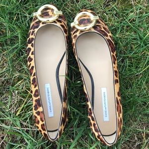 DVF leopard flats NWT
